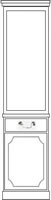 1 door reproduction library bookcase