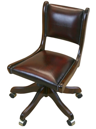 reproduction regency swivel desk chair no arms