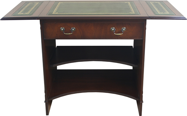Extending reproduction desk yew mahogany