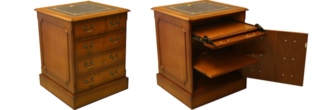 computer stacker desk with door