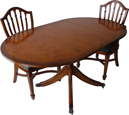 250cm reproduction bow end dining table