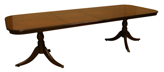 reproduction 8'8" d end dining table