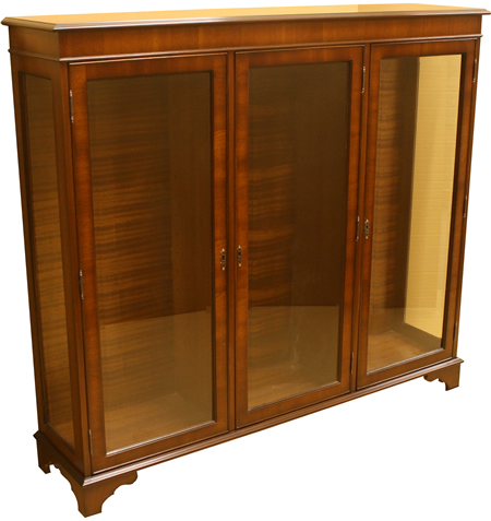 3 Door Display Cabinet with Bevelled Glass