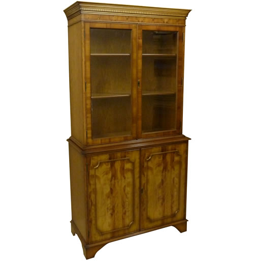 bespoke grazed reproduction bookcase yew
