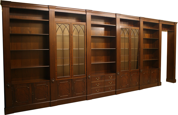 bespoke reproduction modular bookcases with columns